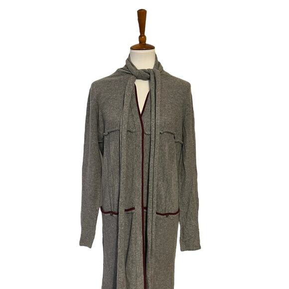 Development by Erica Davies Cashmere Long Line Duster Cardigan Sweater Medium - Picture 3 of 8